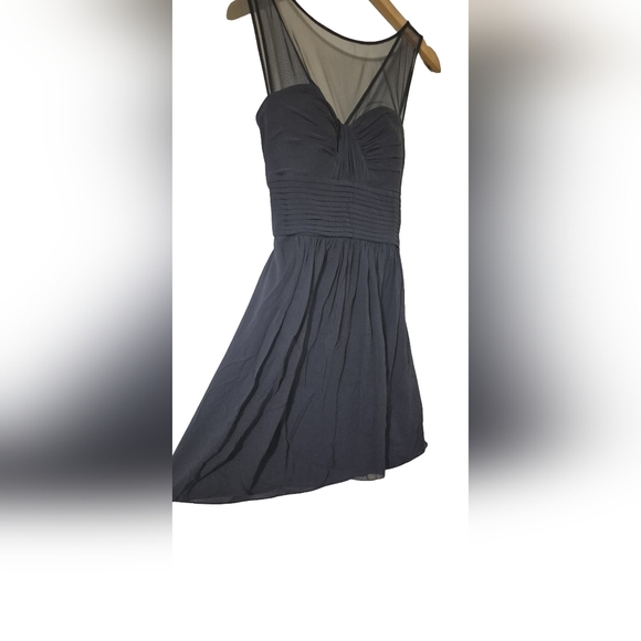 *NWOT* BCBG Max Azria Navy Blue Illusion Sweetheart Cocktail Dress - Picture 4 of 8